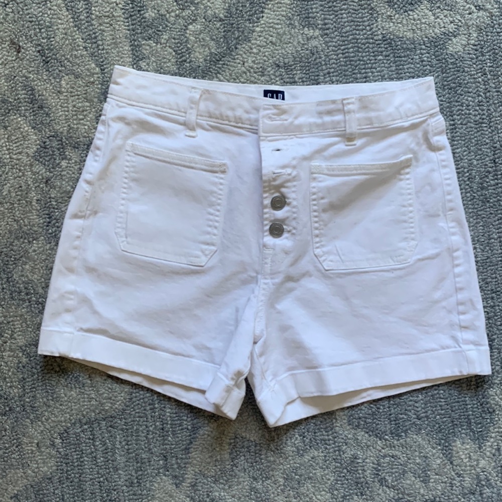 Gap white jean shorts, 27
